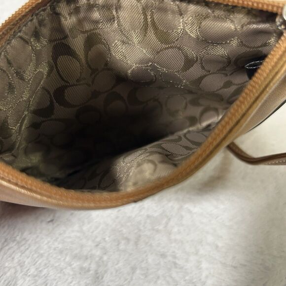 VTG Coach Tan Leather Soho Shoulder Handbag Purse M05D-9544 & Matching Wristlet - Picture 12 of 14